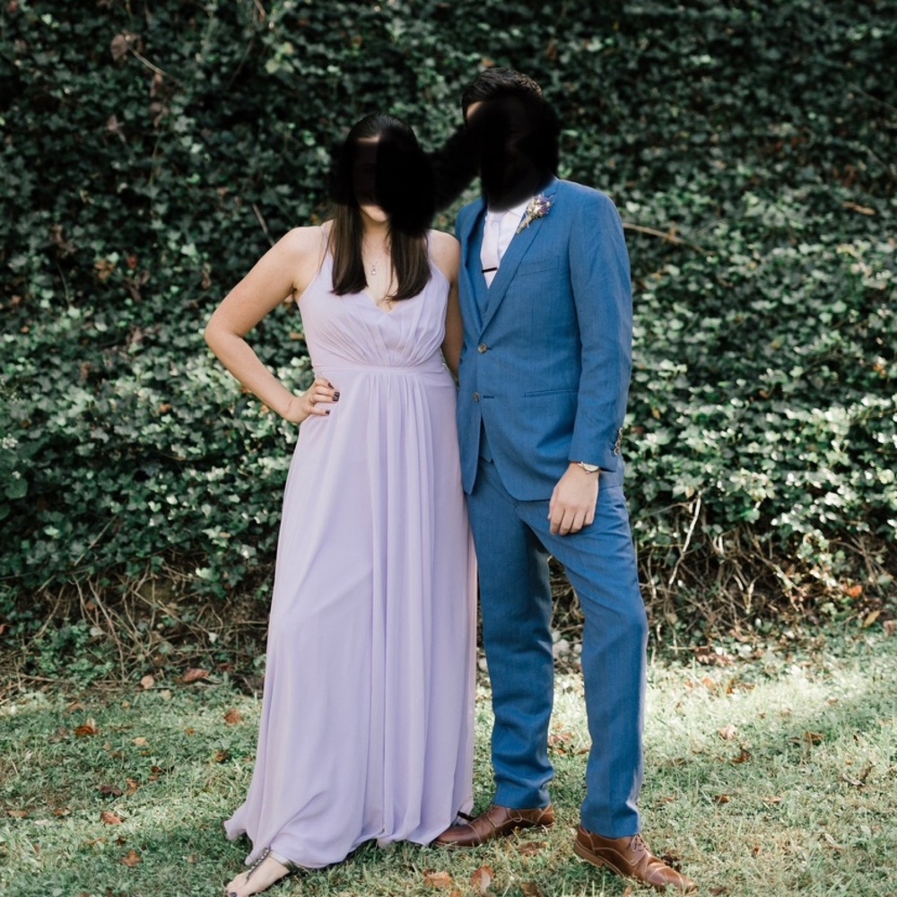 Lavender wedding guest or bridesmaid dress
